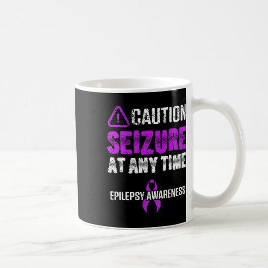 Epilepsy Awareness Seizure Epileptic Warrior Survi コーヒーマグカップ (右)