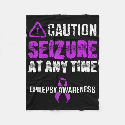 Epilepsy Awareness Seizure Epileptic Warrior Survi フリースブランケット (正面)