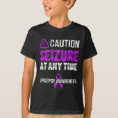 Epilepsy Awareness Seizure Epileptic Warrior Survi Tシャツ (正面)