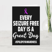 Epilepsy Awareness Seizure Free Epileptic Warrior カード (正面)