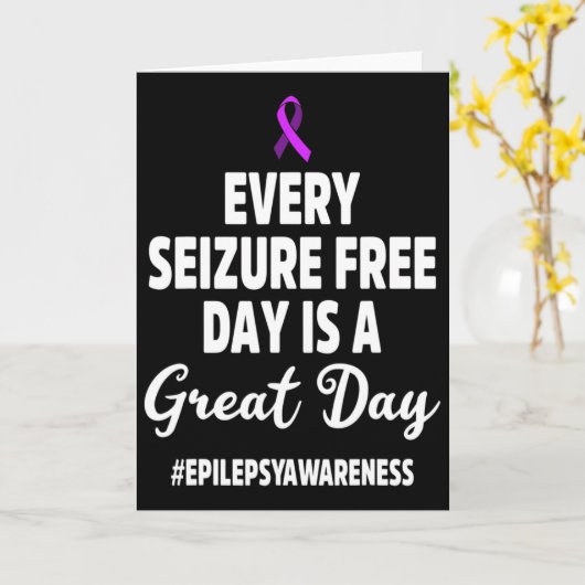 Epilepsy Awareness Seizure Free Epileptic Warrior カード (黄色い花)