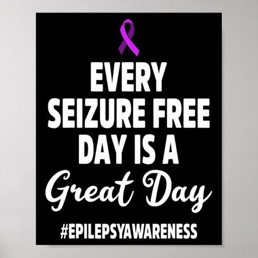 Epilepsy Awareness Seizure Free Epileptic Warrior ポスター (正面)