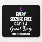 Epilepsy Awareness Seizure Free Epileptic Warrior マウスパッド (正面)