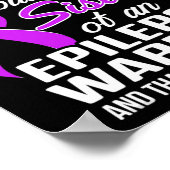 Epilepsy Awareness Sister Hero Epileptic Warrior S ポスター (角)