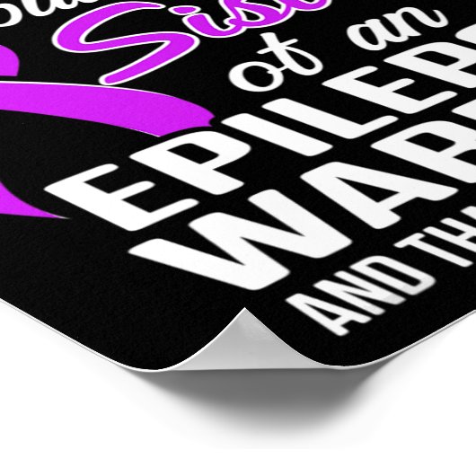 Epilepsy Awareness Sister Hero Epileptic Warrior S ポスター (角)