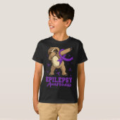 Epilepsy Awareness Sloth Dabbing Epileptic Epileps Tシャツ (正面フル)