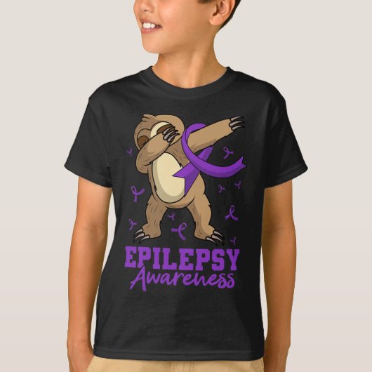 Epilepsy Awareness Sloth Dabbing Epileptic Epileps Tシャツ (正面)