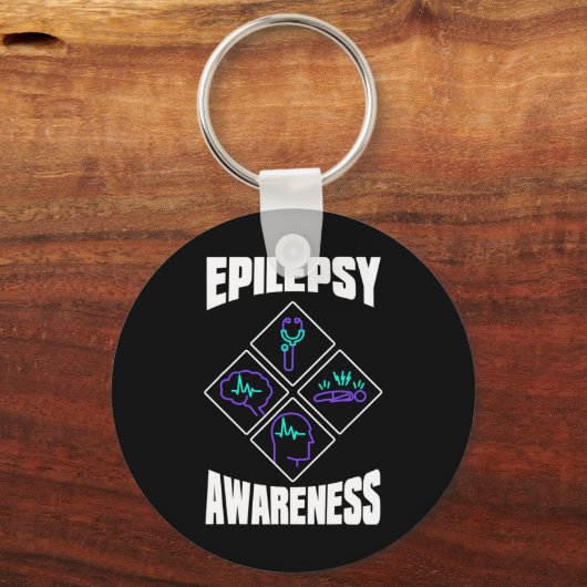 Epilepsy Awareness Specialize Epileptic Warrior Su キーホルダー (正面)