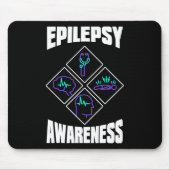 Epilepsy Awareness Specialize Epileptic Warrior Su マウスパッド (正面)