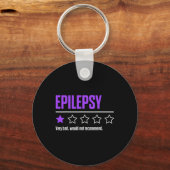Epilepsy Awareness Succeed Epileptic Warrior Survi キーホルダー (正面)