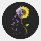 Epilepsy Awareness Sunflower ラウンドシール (正面)