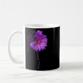 Epilepsy Awareness Sunflower Ribbon Gift  コーヒーマグカップ (左)