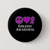 Epilepsy Awareness Support Awareness Tee 缶バッジ (正面)