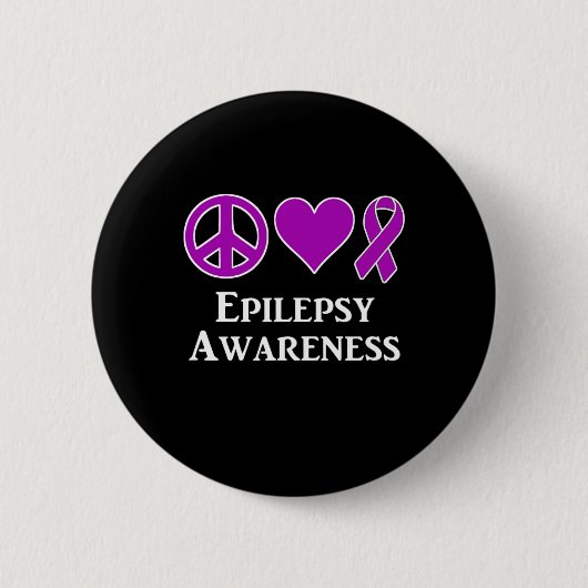 Epilepsy Awareness Support Awareness Tee 缶バッジ (正面)