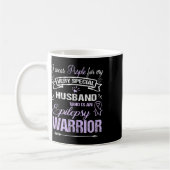 Epilepsy Awareness Support Husbynd Warrior Walk Ru コーヒーマグカップ (左)