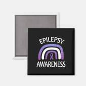 Epilepsy Awareness Survivor And Warrior Support  マグネット (正面/裏面)