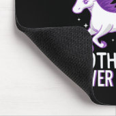 Epilepsy Awareness Unicorn Purple Ribbon Seizure D マウスパッド (コーナー)