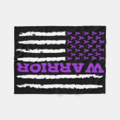 Epilepsy Awareness Warrior フリースブランケット (正面(横))