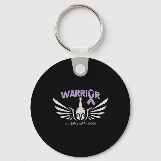 Epilepsy Awareness Warrior Ribbon  キーホルダー (正面)