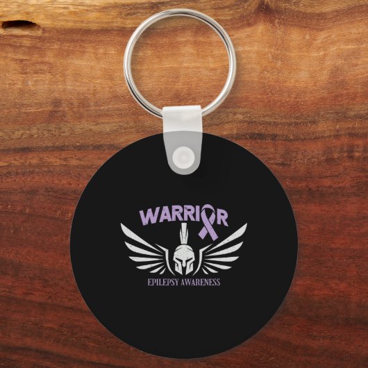 Epilepsy Awareness Warrior Ribbon  キーホルダー (正面)