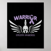 Epilepsy Awareness Warrior Ribbon  ポスター (正面)