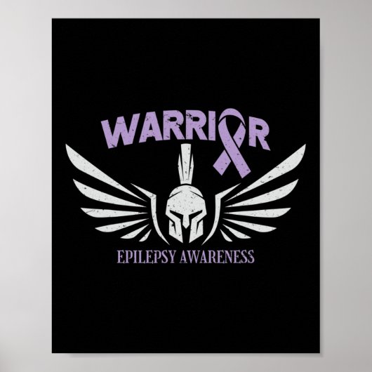 Epilepsy Awareness Warrior Ribbon  ポスター (正面)