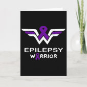 Epilepsy Awareness Warrior Support Survivor Purple カード (正面)