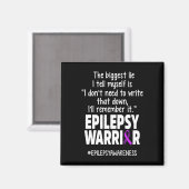 Epilepsy Awareness Write It Epileptic Warrior Surv マグネット (正面/裏面)
