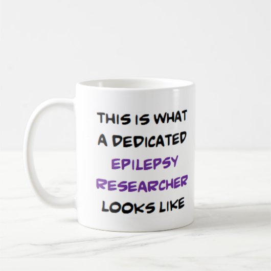 epilepsy researcher, dedicated コーヒーマグカップ (左)