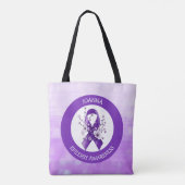Epilepsy Warrior | Purple Awareness Ribbon トートバッグ (裏面)