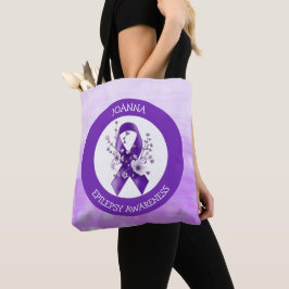 Epilepsy Warrior | Purple Awareness Ribbon トートバッグ