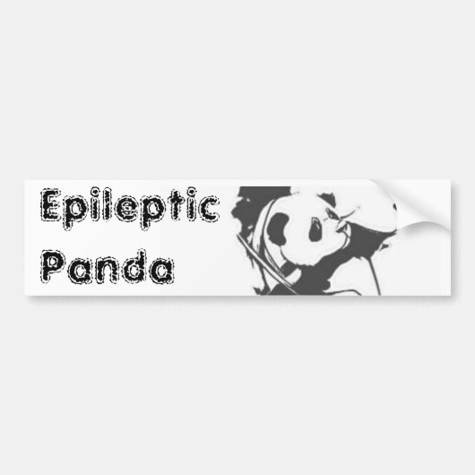 Epilepticパンダ バンパーステッカー (正面)