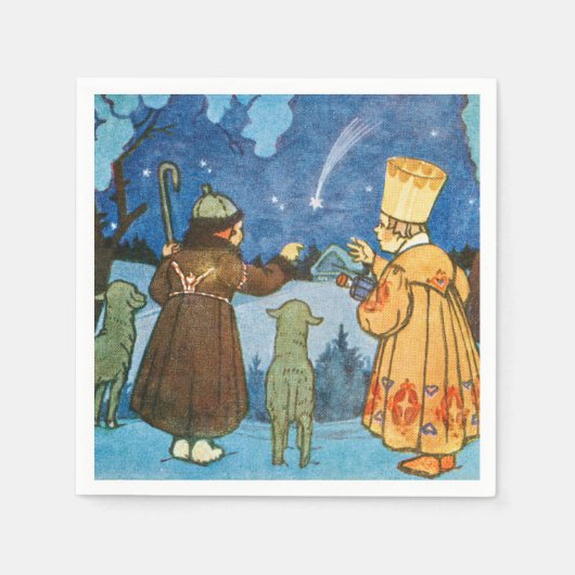 Epiphany Three Kings from the East by Zdenek Guth スタンダードカクテルナプキン (正面)
