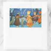 Epiphany Three Kings from the East by Zdenek Guth  長方形シール (バッグ)