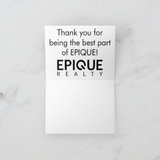 EPIQUE Realty サンクスカード サンキューカード