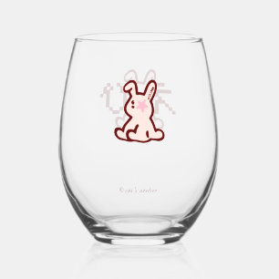 ©︎epi's atelier Logo Wine Glass ステムなしワイングラス
