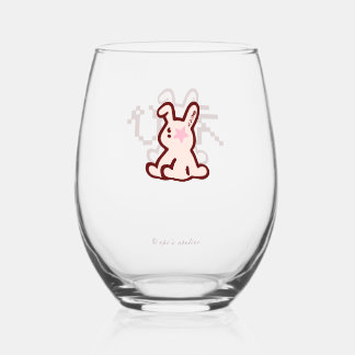 ©︎epi's atelier Logo Wine Glass ステムなしワイングラス