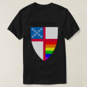 Episcopal Church Shield with Rainbow Pride Horizon Tシャツ (デザイン正面)