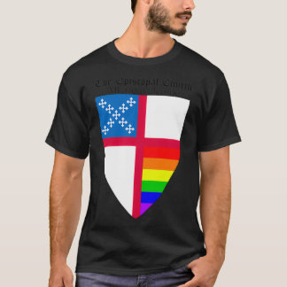 Episcopal Church Shield with Rainbow Pride Horizon Tシャツ