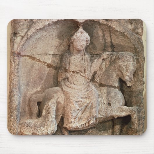 EponaのGaulish女神を表すレリーフ、浮き彫り マウスパッド (正面)