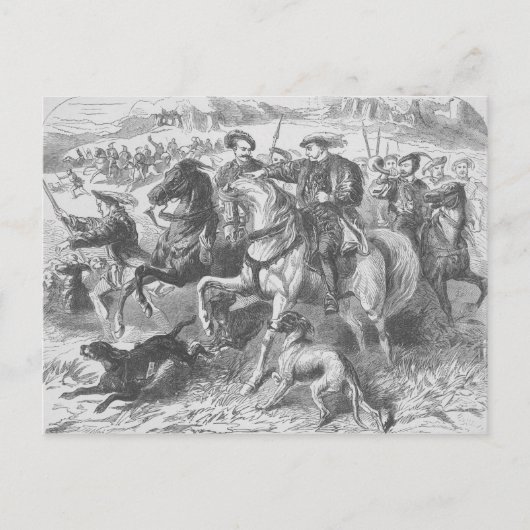 Epping Forestの狩りで王室のヘンリー8世 ポストカード (正面)