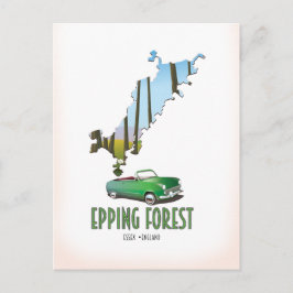 Epping Forest Essex Englandの地図 ポストカード