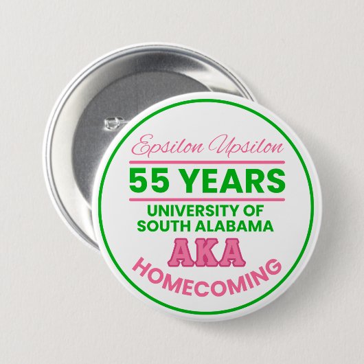 Epsilon Upsilon Custom Homecoming Pin 缶バッジ (正面&裏面)