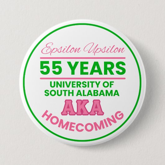 Epsilon Upsilon Custom Homecoming Pin 缶バッジ (正面)