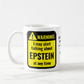 EPSTEIN Funny Personalized Warning コーヒーマグカップ (左)
