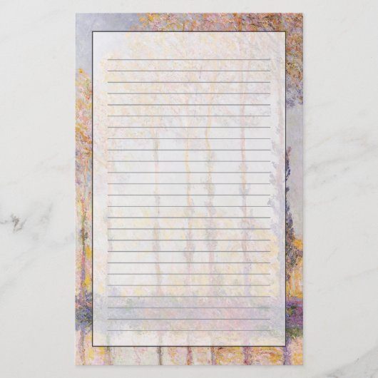 Epteの銀行のクロード・モネ|のポプラ 便箋 (正面)