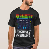 EQ Solves Problems – Equalizer Music Producer Tee Tシャツ (正面)
