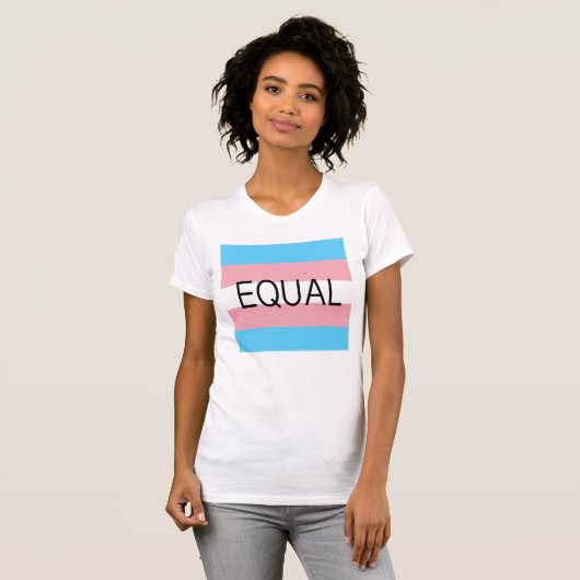 EQUALトランスジェンダーフラグ Tシャツ (正面フル)