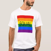 EQUAL ゲイ プライド フラッグ Tシャツ (正面)