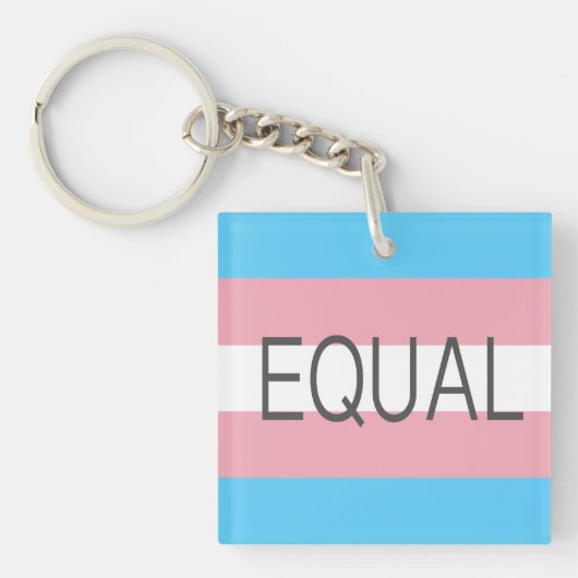 EQUAL トランスジェンダー フラッグ キーホルダー (正面)